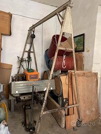 paranco con struttura mobile con ruote