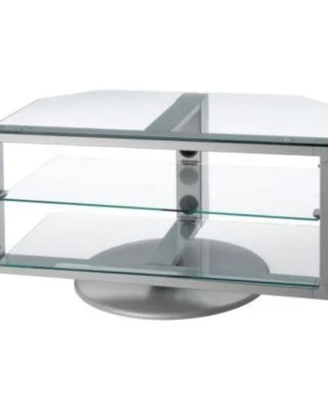 Tavolo porta tv vetro temprato Ikea base girevole