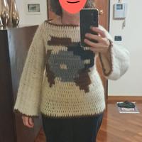 Maglione vintage fatto a mano