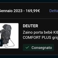 zaino porta bebe trekking deuter