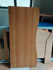 scrivania con penisola e 4 cassetti 