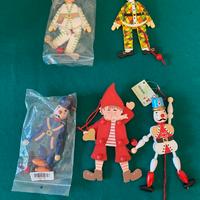 5 marionette in legno