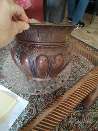 porta vaso in rame