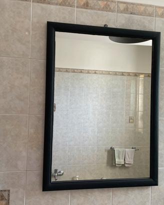 Specchio bagno - cornice blu