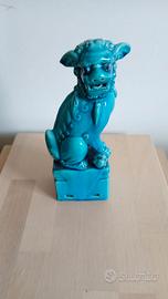 Set composto da tre cani in ceramica vintage blu