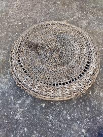 Seduta puff da giardino in vimini