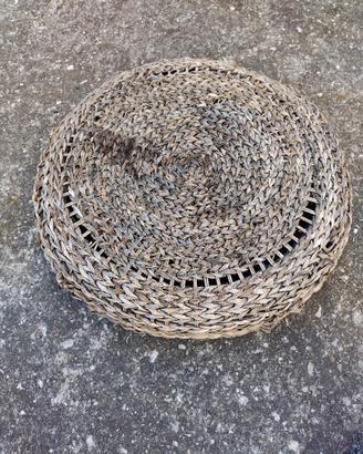 Seduta puff da giardino in vimini