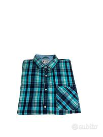 Camicia Seaport a quadri blu e verde