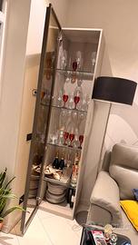 Vetrina Colonna Moderna con Ripiani in Vetro