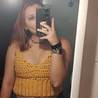 top giallo acrilico handmade uncinett 