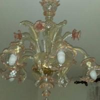 lampadario vetro di Murano a 5 luci 