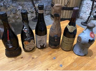 Bottiglie Barolo anni 60/70 dettagli in descrizion