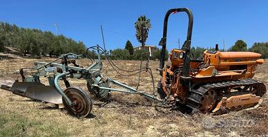 Cingolato OM 655C con Aratro Angeloni B40RH