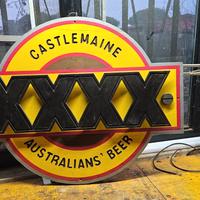 INSEGNA VINTAGE BIRRA XXXX AUSTRALIAN BEER OLD SIG