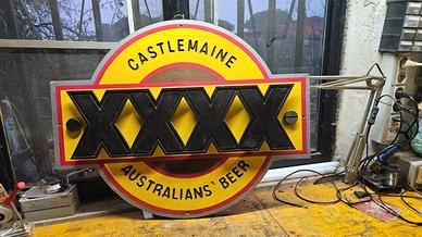 INSEGNA VINTAGE BIRRA XXXX AUSTRALIAN BEER OLD SIG