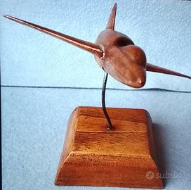 Aero caccia fatto a mano anni 60 legno massello