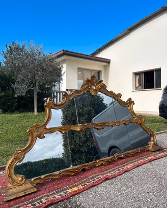 Alzata barocca doppia veneziana dorata.