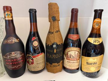 Bottiglie vino rosso vintage