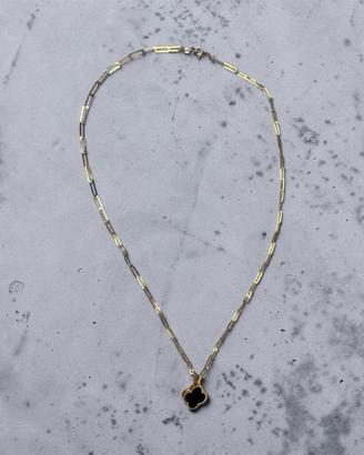 18k Gold Clover Necklace