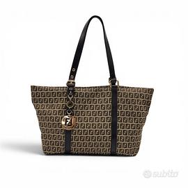 Fendi Zucchino Tote Bag in Tela FF
