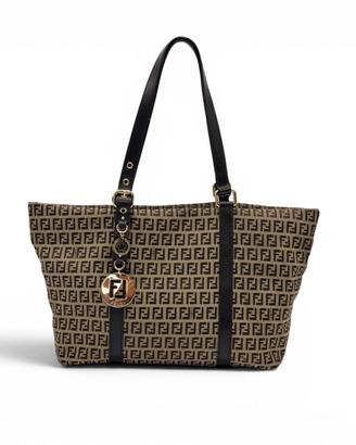 Fendi Zucchino Tote Bag in Tela FF