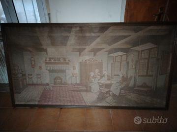 Grande arazzo vintage Jacquard 203x107 cm – €90