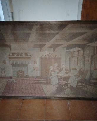Grande arazzo vintage Jacquard 203x107 cm – €90