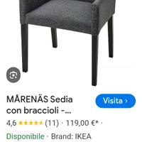 Sedie nere grigio kea Nils marenas grigio