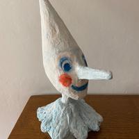 Vecchio Pinocchio lunare testa papier mache