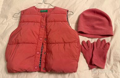 Gilet imbottito bimba+berretto+guanti