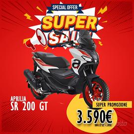 SUPER PROMO APRILIA SR 200 GT TUO A 3.590€ E 4 ANN