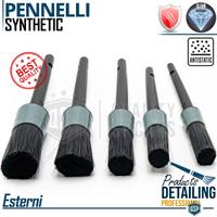 5 Pennelli Pulizia ESTERNI Detailing Professionale