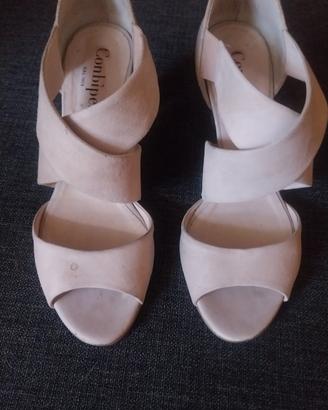 Sandali scamosciati beige 