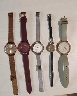 lotto 5 orologi da donna Stroili, D&G, Oui & Me,.