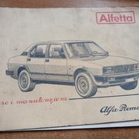 libretto uso e manutenzione Alfa Romeo" alfetta"