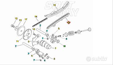 Pattino tendicatena Aprilia Scarabeo Rotax 125 AP0
