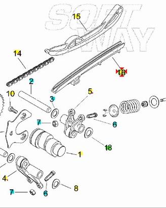 Pattino tendicatena Aprilia Scarabeo Rotax 125 AP0