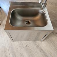 Lavandino lavamani a ginocchio in acciaio inox