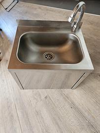 Lavandino lavamani a ginocchio in acciaio inox