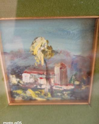 Quadro olio su tavoletta 