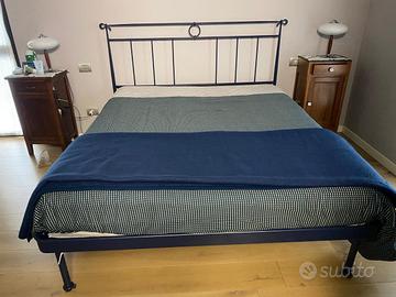 Letto matrimoniale - Ferro Battuto Blu- Bontempi