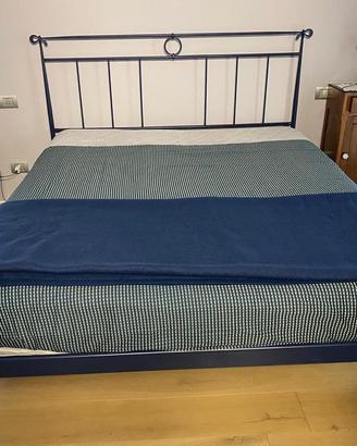 Letto matrimoniale - Ferro Battuto Blu- Bontempi