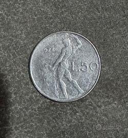 Moneta REPUBBLICA ITA Micro 50 Lire del 1978 ERR.