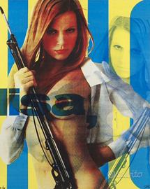 Serigrafia su tela di Mimmo Rotella.