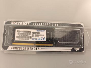 PATRIOT RAM 4GB 2666 SO-DIMM NUOVE