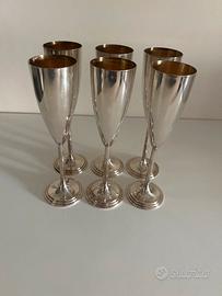 Calici flute in argento