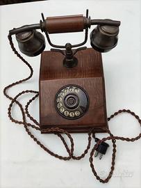 TELEFONO A DISCO IN LEGNO ANNI 90