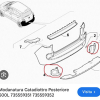 Modanatura catadriotto posteriore sinistro