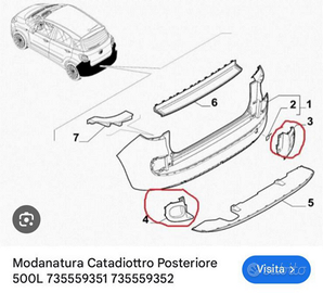 Modanatura catadriotto posteriore sinistro