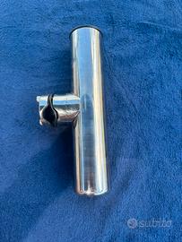 Portacanna barca in acciaio